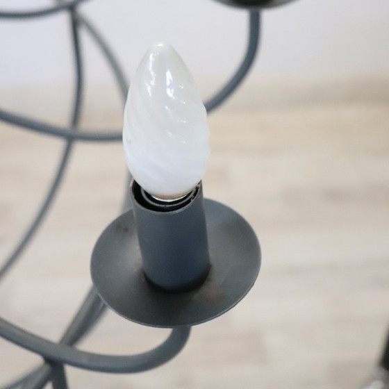 Image 1 of Lampadario vintage di grandi dimensioni in ferro a forma di palloncino, 12 lampadine