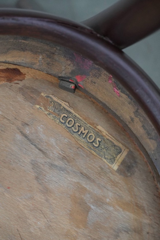 Image 1 of 5 sedie da bistrot Cosmos in legno vintage con splendida intaglio