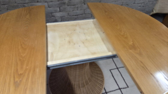 Image 1 of Mesa de comedor de madera y ratán, 1970
