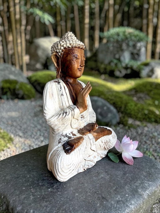 Buda de madera hecho a mano – Estatua de meditación – 53 cm – decoratieve objecten, Wood (photo 2 of 5)
