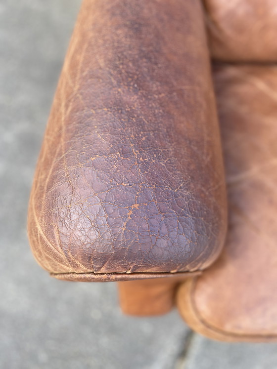 Image 1 of Fauteuil club vintage en cuir - Design italien