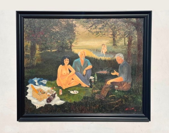 Image 1 of Tableau de Camille Delahaut, Nu « Jill » Vintage