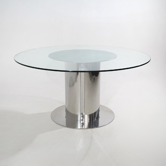 Mesa “Cidonio” de Antonia Astori para Driade, años 70 – Mesas de comedor, Glass, Metal (photo 3 of 13)