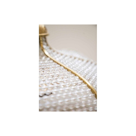 Image 1 of Vintage table lamp in metal and crystal by Nara gaufré, Italy