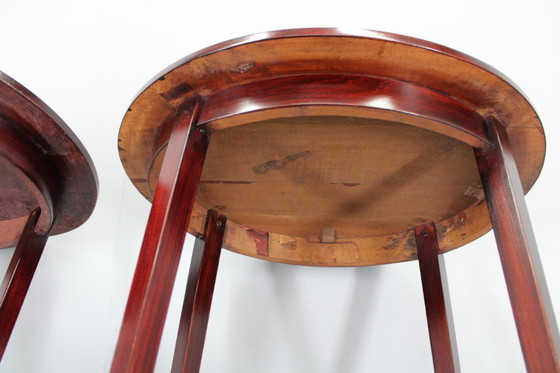 Image 1 of 1930s Pair of Restored Thonet Side Tables No. 206, Czechoslovakia