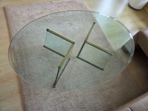 Mesa de centro de cristal para salón
