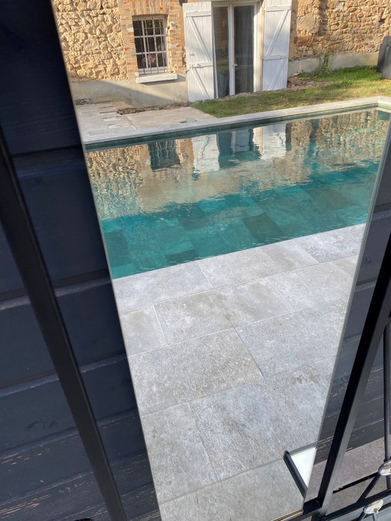 Image 1 of Garderobe wandkapstok entree spiegel 182x64cm 1950 vintage