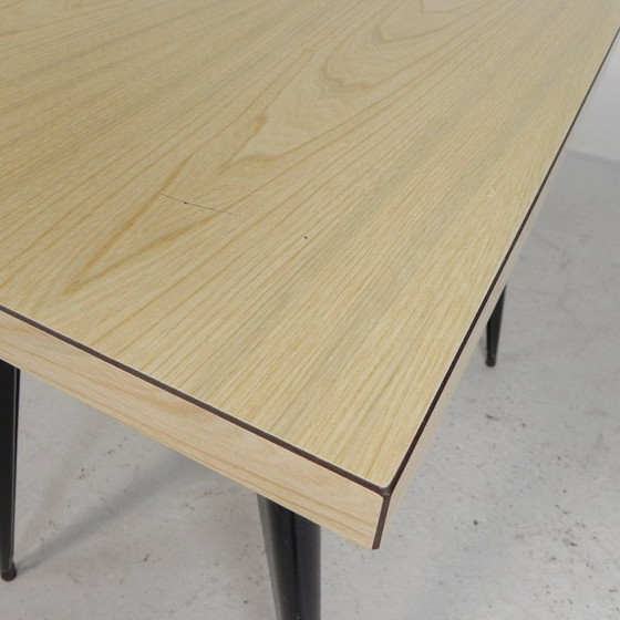 Image 1 of Henri Julien bistro table, Model Tolix T55 with Formica top, 1950s