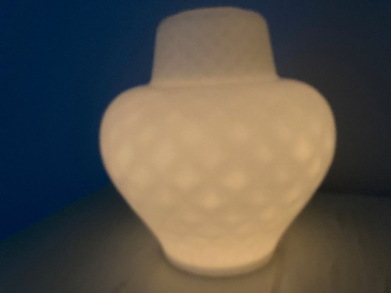 Vintage Witte Opaline Lampenkap Met Mooie Ronding (Mogelijk Louis Kalff) – Philips, Hanglampen, Glass (photo 4 of 6)