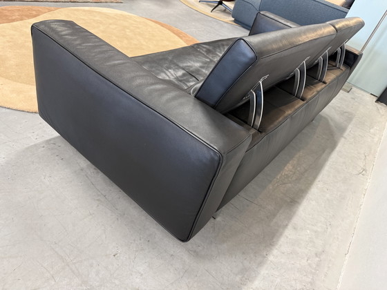 Image 1 of Canapé Jori Shiva 3990 en cuir noir 235