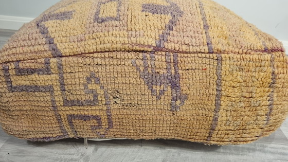 Image 1 of Moroccan vintage pouf, Berber seat cushion