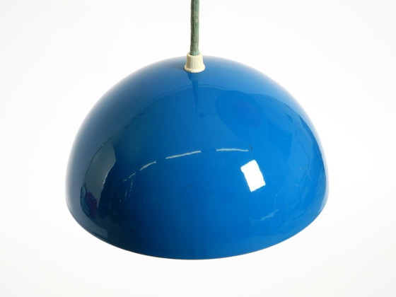 Image 1 of Original enamelled double shade Flower Pot pendant lamp by Verner Panton for Louis Poulsen Denmark