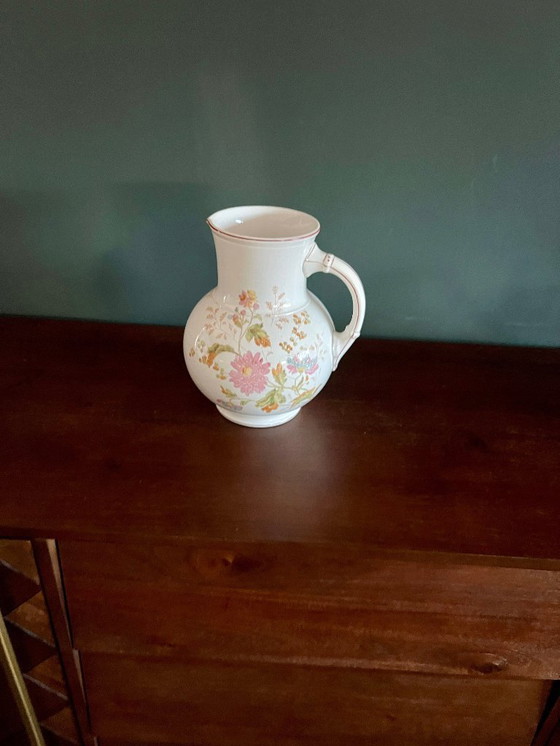 Image 1 of Porcelain and earthenware factory Ludwig Wessel Art Nouveau wash jug. Marked with Imperial Bonn and painted by hand.