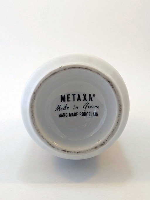 Bottiglia greca Metaxa in porcellana fatta a mano