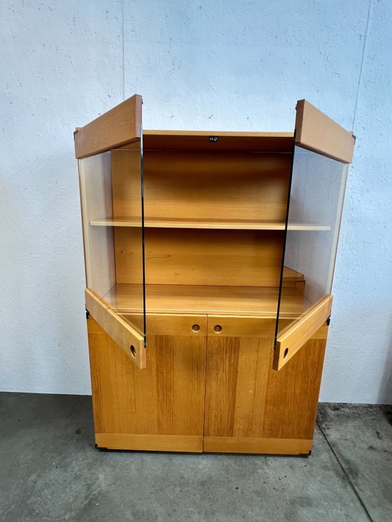 Image 1 of Buffet/armoire haute vintage, en bois de hêtre, Ibisco, Italie, années 1970