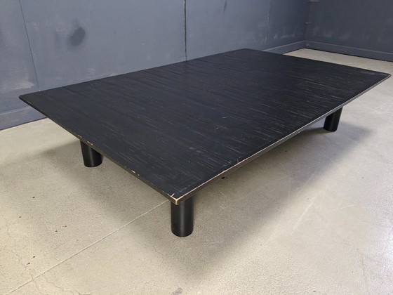 Image 1 of XL Belgian Coffee Table in Ebonized Wenge and Bamboo attributed to Axel Vervoordt, 1980s
