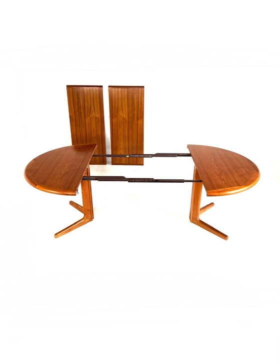 Vintage XL Extendable Danish Dining table, Korup Stølefabrik ‘70s – Wood, Metal (photo 4 of 15)