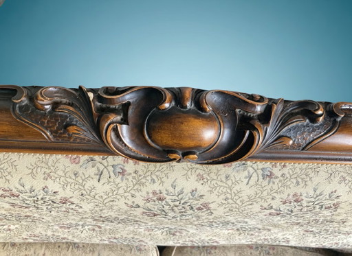 Louis XV-stijl canapé - antiek tweezits bankje