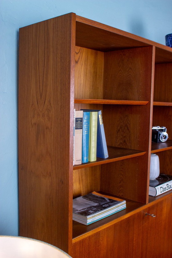 Image 1 of Vintage secretair bureau, dressoir, bijzettafel, teak, Hundevad bureau