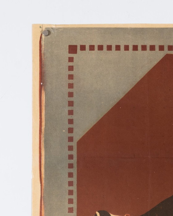 Image 1 of Gauturnfest 1924 – 1924 – Manifesto sportivo originale d'epoca – Ginnastica della Repubblica di Weimar – 100x75 cm