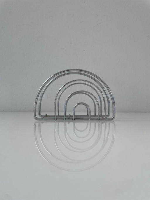 Porte-serviettes chromé postmoderne à arches