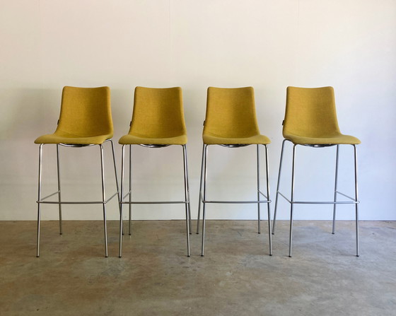 Image 1 of 4x Scab Design Zebra Pop Barhocker