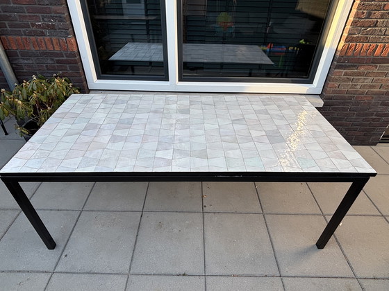 Image 1 of Zellige / mosaic garden table - 200 x 100 cm - 6 pers.