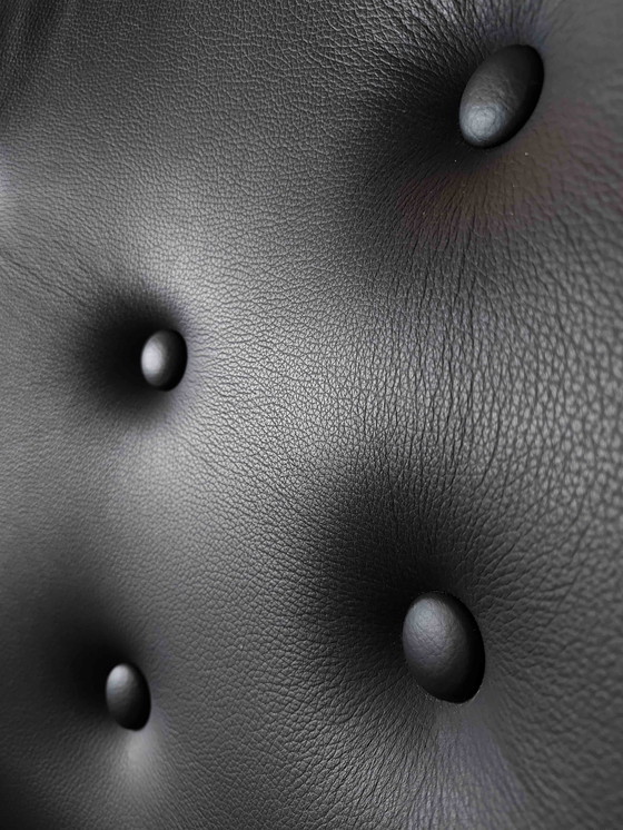 Image 1 of Sedia a slitta Lande Cole Modus in pelle nera