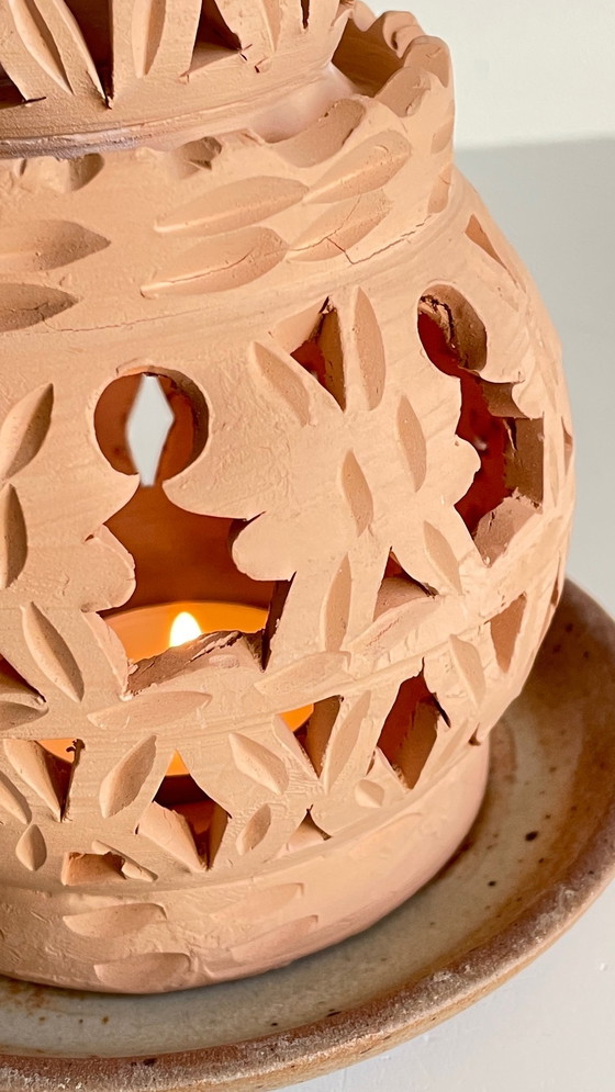 Image 1 of Candelabro de terracota hecho a mano