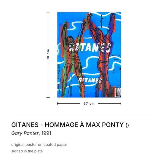 Image 1 of GITANES - HOMMAGE À MAX PONTY Gary Panter Affiche 1991