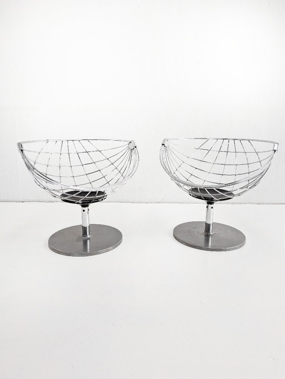 Image 1 of Set van 2 'Atomic Ball' stoelen van Rudi Verelst voor Novalux jaren 70