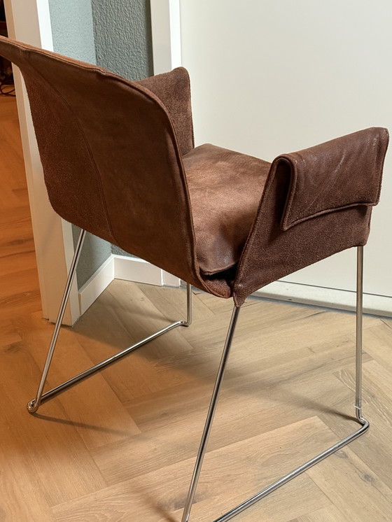 Image 1 of 6 KFF leren design eetkamerstoelen