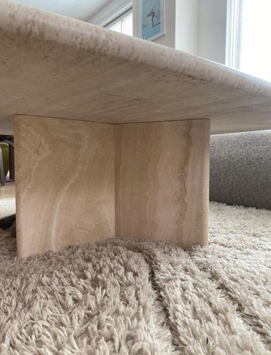 Image 1 of Vintage travertine coffee table (like new)