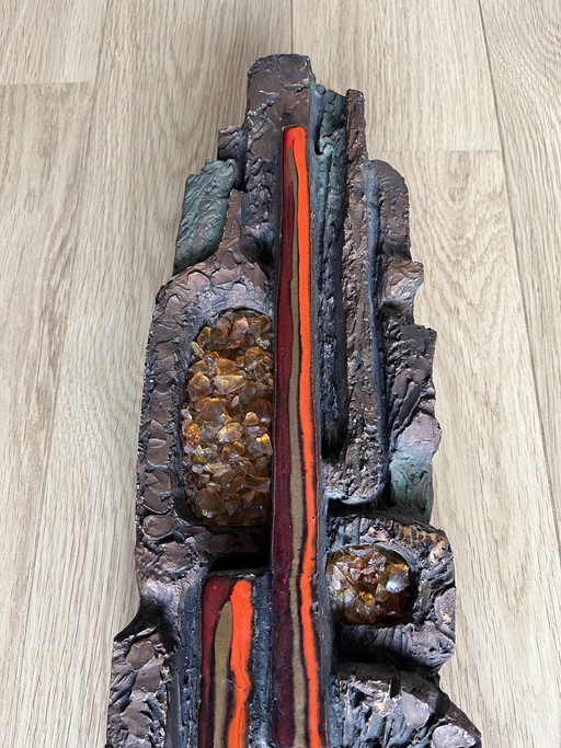 Brutalistische jaren 60 wandlamp