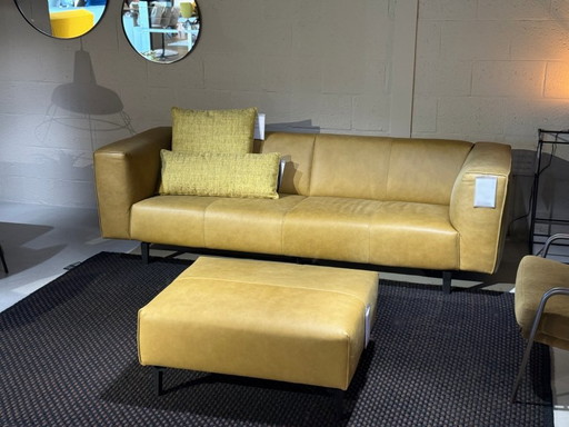 Fangbank und Pouf – Cartel Living, 3 5 zitsbanken, Leather (photo 2 of 7)