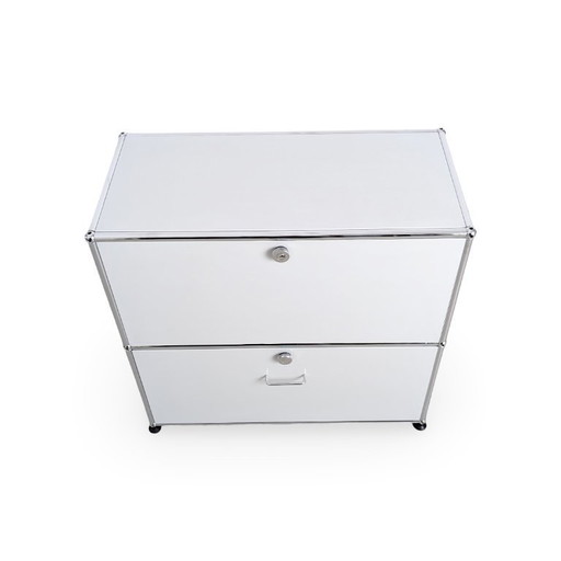 Originele USM Haller ladekast, Fritz Haller witte kast/dressoir