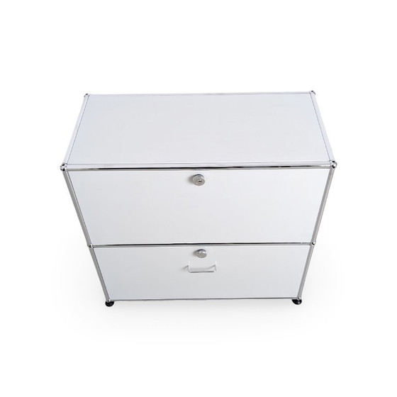 Image 1 of Originele USM Haller ladekast, Fritz Haller witte kast/dressoir