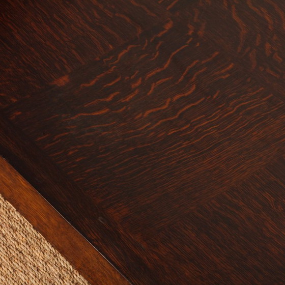 Image 1 of Eikenhouten eettafel in de stijl van Charles Dudouyt, 1940.