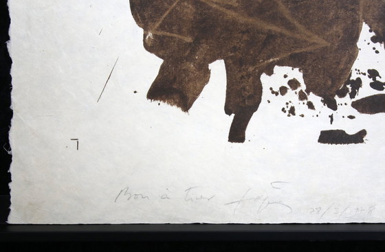 Image 1 of Tàpies, Antoni - Penser à la saleté - Lithographie couleur - signée à la main