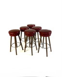 Set van 6 vintage barkrukken ‘70