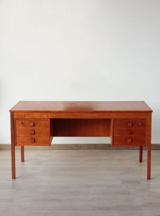 Image 1 of Scrivania vintage in teak, Danimarca – Domino Møbler (anni '60)