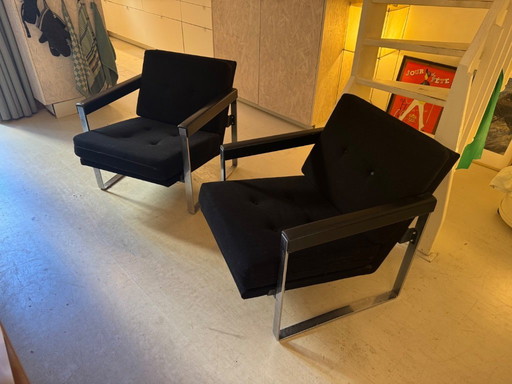 2 x 1930s modernist armchairs