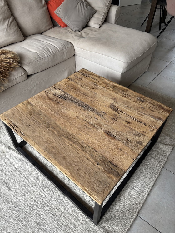 Image 1 of Indian wood coffee table industrial style