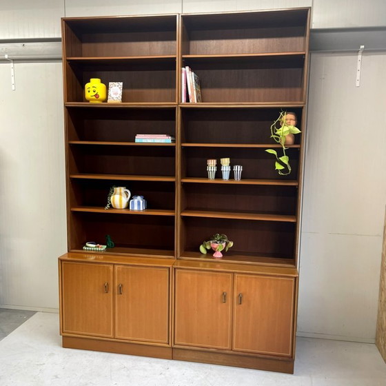 Image 1 of XL Modulaire Midcentury Kemkes Formule wandkast boekenkast vintage