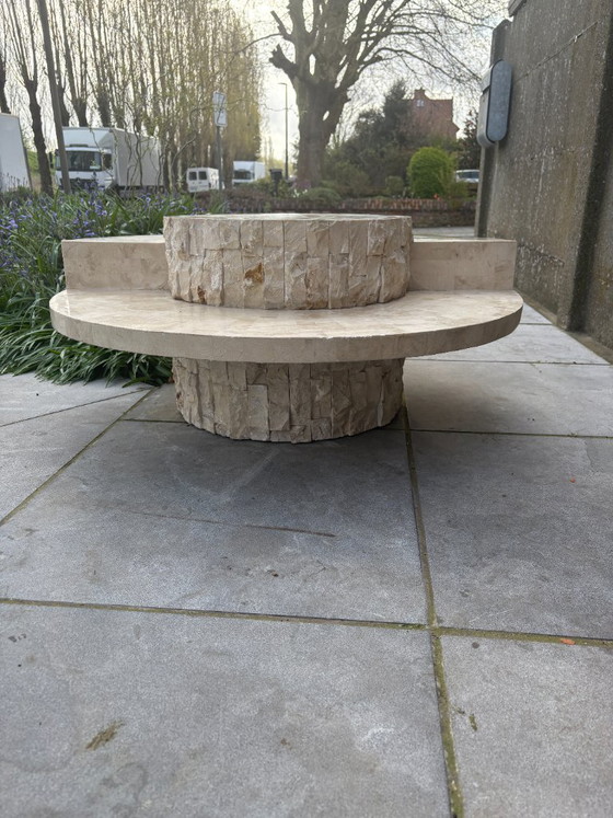 Image 1 of Vintage Mactan stenen salontafel door Magnussen Ponte, jaren 1980