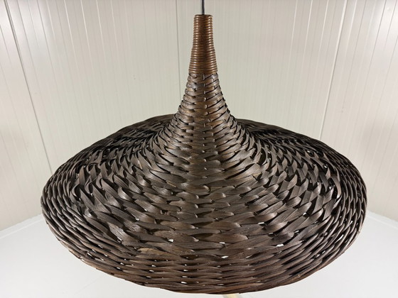 Lampada a sospensione XXL in rattan sintetico, anni '60 – Lampade a sospensione, Wicker (photo 12 of 16)