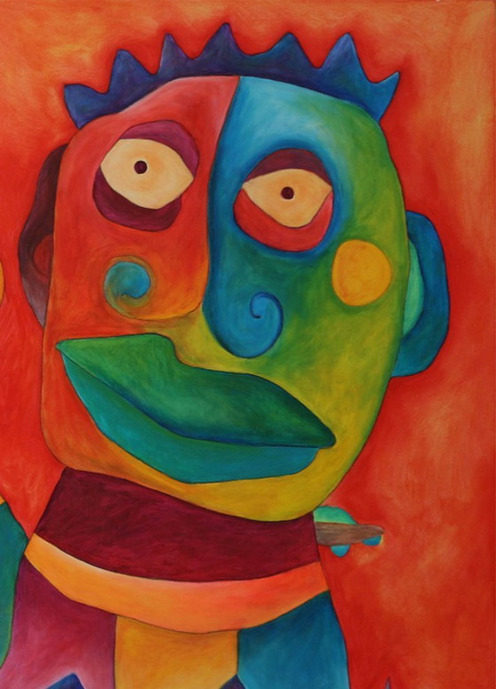 Image 1 of Paul Megens painting from 2007 'the Swiss navy'