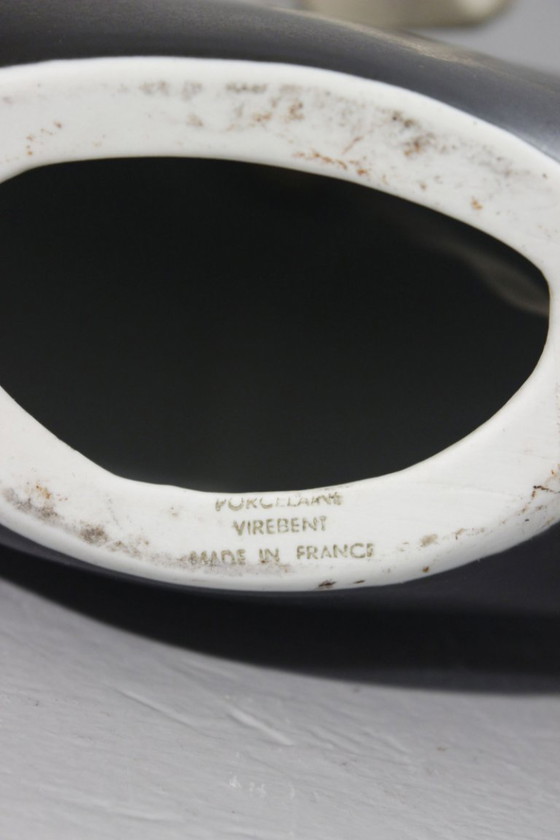 Image 1 of Vintage porseleinen lampenvoet uit Virebent, Frankrijk, jaren 80, van Pierre Lèbe
