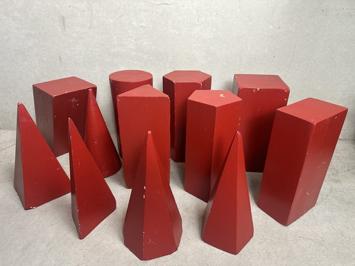 12x Formes géométriques antiques - bois