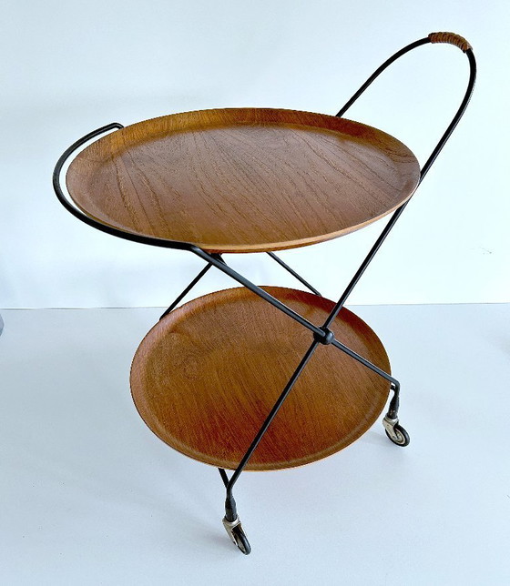 Image 1 of Vintage Scandinavian Serving  Cart Trolley